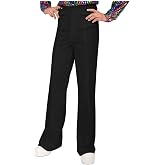 Charades Men's Disco Pant Costume Bottoms, Black, W-34