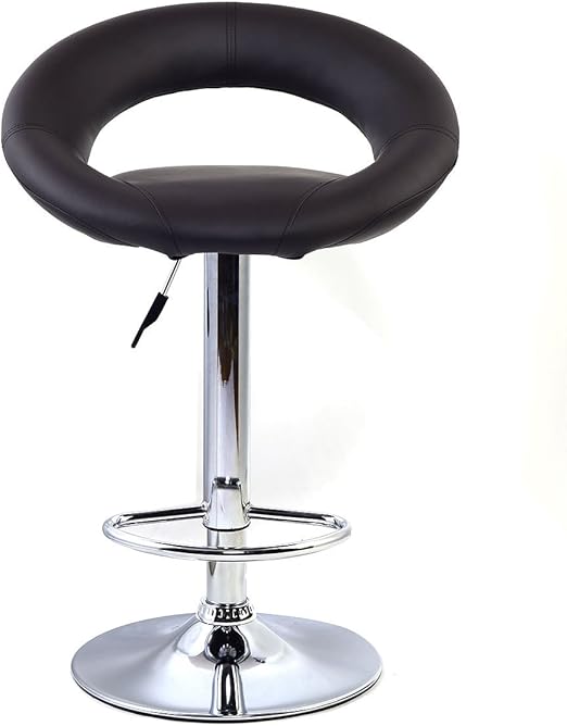 Brown PU Leather Adjustable Counter Swivel Bar Stool Pub Barstools Chairs 1PCS