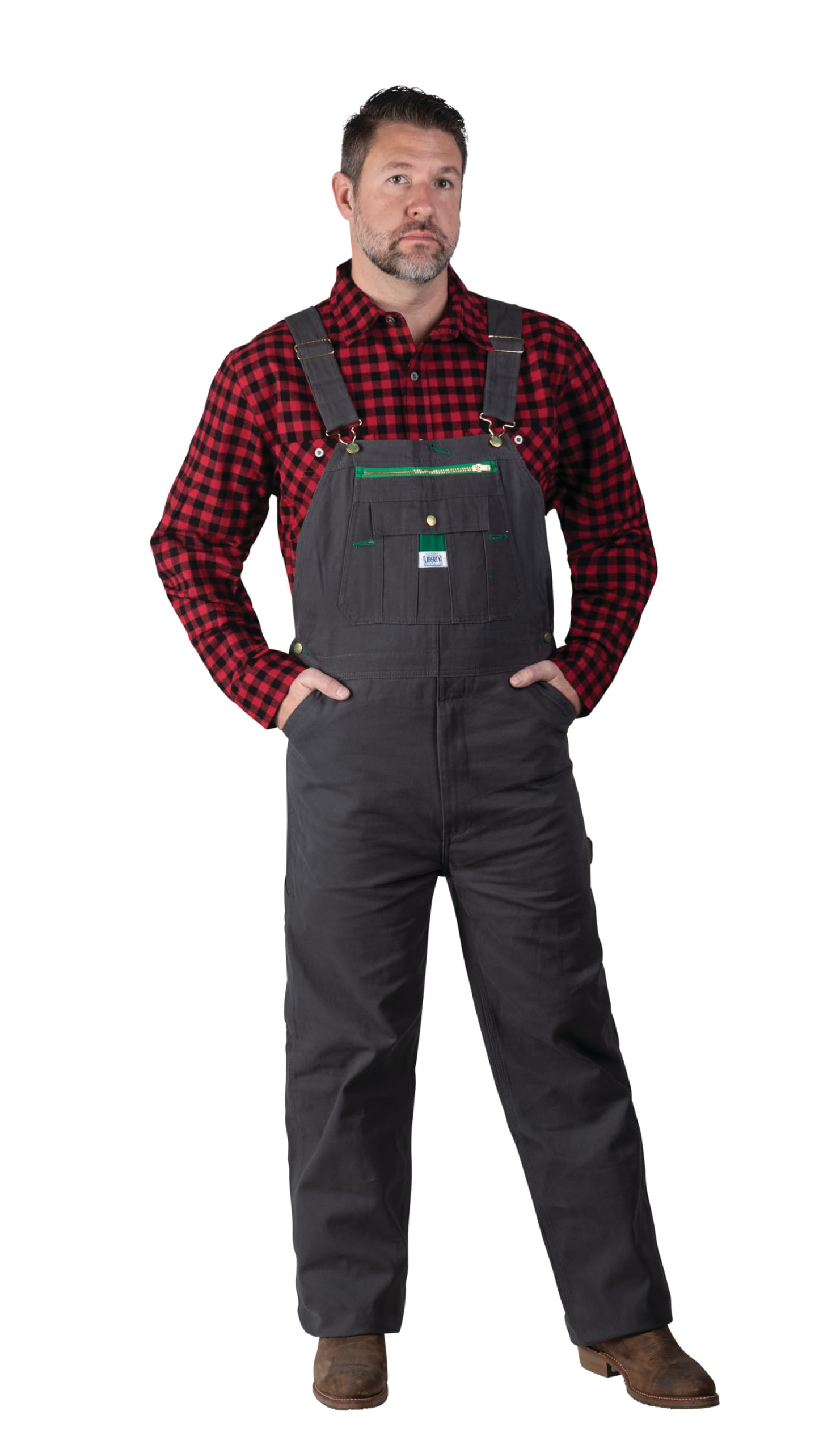 Photo 1 of Liberty Men's Duck Bib Overalls, Graphite, 54W x 30L US