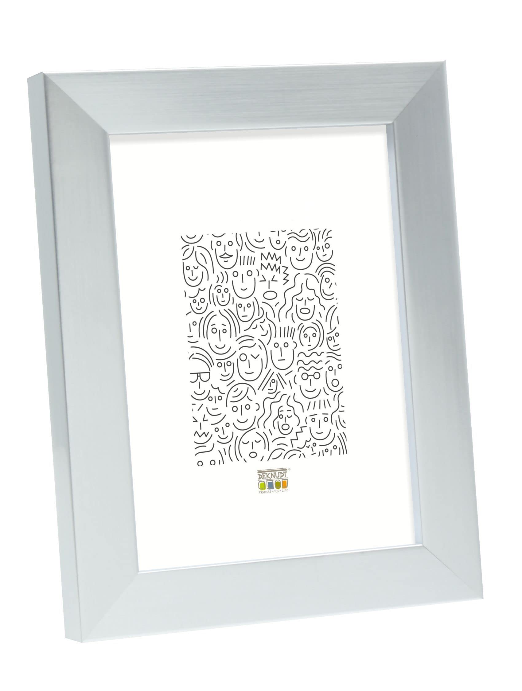 Deknudt S45RD3_20.0x20.0 Photo Frame Modern Silver Colour Wood