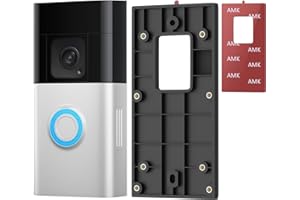 CAGUAN No Drill Doorbell Mount Compatible with Ring Battery Doorbell Plus/Pro/1/2/3/3 Plus/4/(2020 Release), Doorbell Holder Accessories for Houses Apartment Door with A Spare Adhesive
