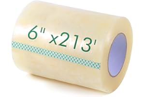 PUEATTE Greenhouse Repair Tape, 6.3 mil Thickness Greenhouse Plastic Tape, Clear UV Resistant Greenhouse Sheeting Coverings Film Tape(6inX213ft)
