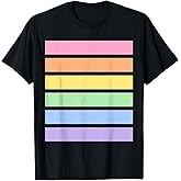 MeadowHeart Rainbow Pastel Striped T-Shirt