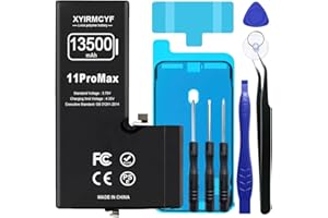 XYIRMCYF 13500mAh Super Capacity Battery Compatible with iPhone 11 Pro Max, 0 Cycle Li-Polymer Battery Compatible with iPhone