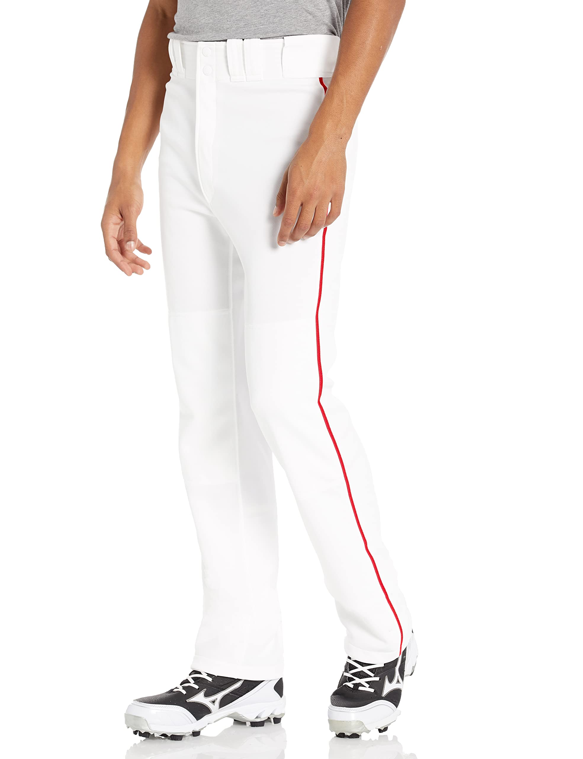 Mizuno Adult Men's Premier Pro Piped G2 Baseball Pant White/Red