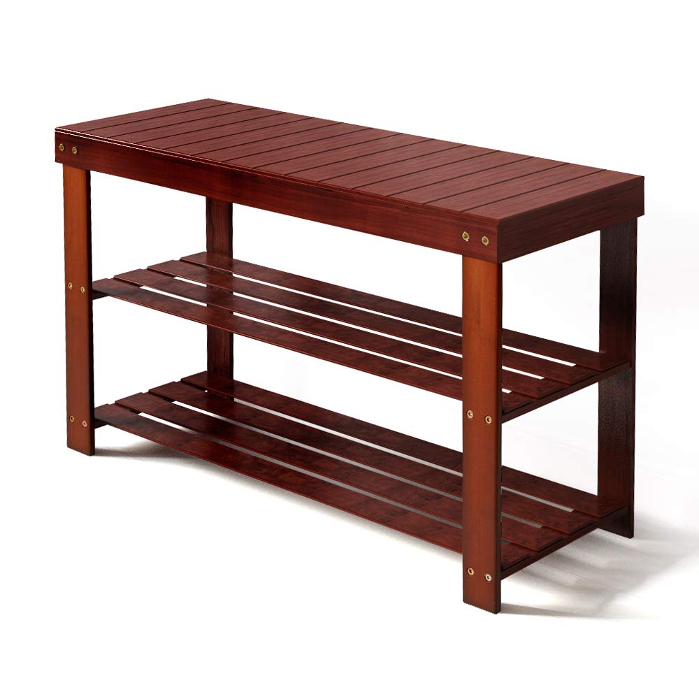 Buy Haton Bamboo Shoe Bench, 3Tier Shoe Rack, Shoe Storage Organizer