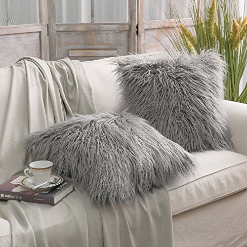 image for PHANTOSCOPE Set of 2 Decorative New Luxury Series Merino Style Fur Thr