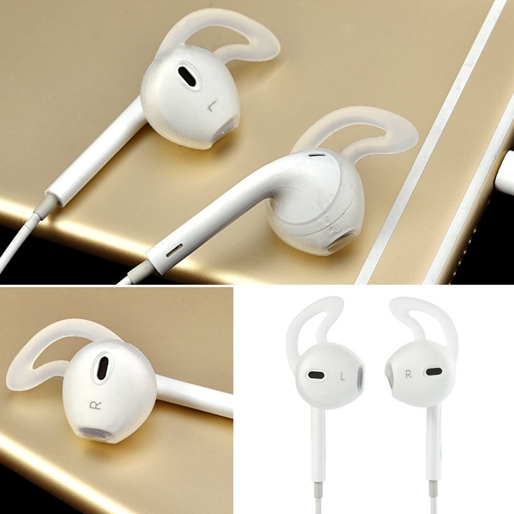 cuscinetti di silicone antiscivolo resistente al sudore perfetta per Apple  Airpods KOBWA per auricolari in-ear copertura per auricolari 5, 5S iPhone  7, 6, 6S Plus SE Blue con gancio per lorecchio Elettronica