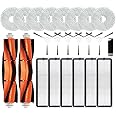 Generic 23PCS parts Compatible with Xiaomi Robot Vacuum S10+ / S10 Plus B105 Spare Parts Accessories Main Side Brush Hepa Filter Mop Rag Cloth, White