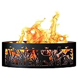 P&D Metal Works Solid Steel Outdoor Fire Ring - Lab