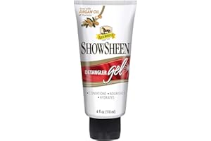 Absorbine ShowSheen Detangler Gel for Coat, Mane & Tail, Moroccan Argan Oil, Tackles Toughest Knots on Horses, Dogs & Livestock, 4oz