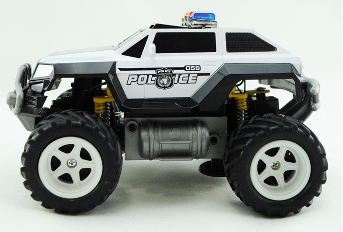 RC Police Truck Boys Outdoor Remote Control Car Lights Radio Toy Boys