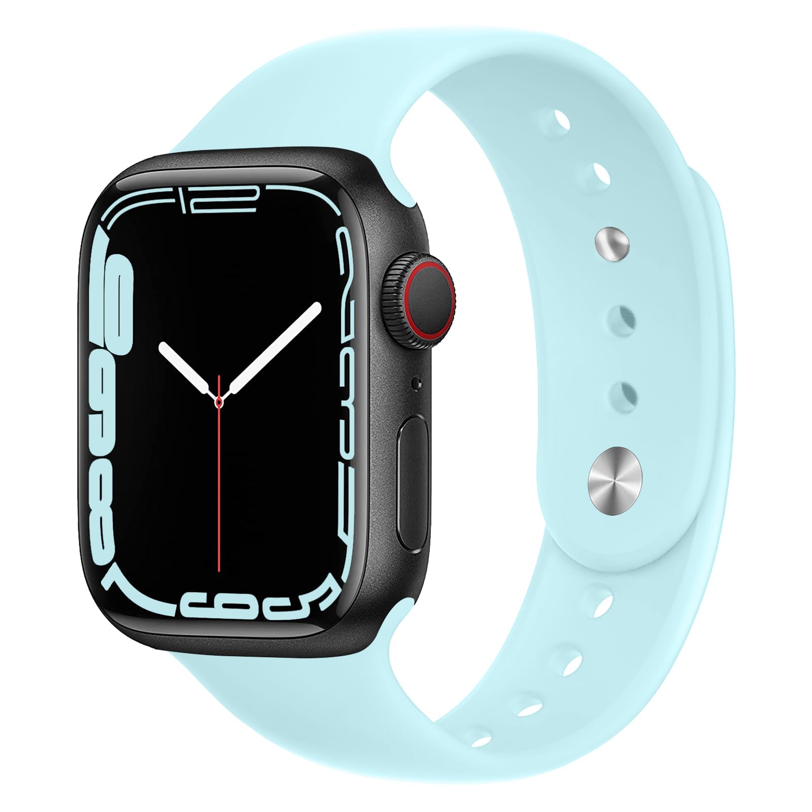 Sport Silicone Strap Compatible with Apple Watch strap women men 38mm 40mm 41mm 42mm 44mm 45mm 46mm 49mm, Elastic Silicone Band for iWatch Series 10 9 8 7 6 5 4 3 2 1 SE ultra 2/1 (Patented)