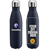 Personalized Custom Water Bottles Print in USA 17oz 10 Pcs Stainless Steel Double Wall Insulated Leakproof Cups With Colorful Text Logo for Sports Outdoors