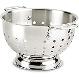 All-Clad 5603C Stainless Steel Dishwasher Safe Colander Kitchen Accessory, 3-Quart, Silver