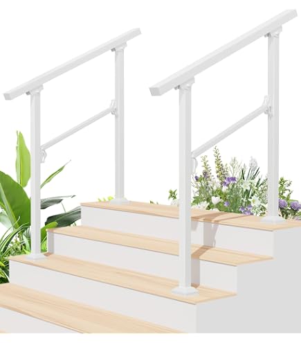 Wayfair Hand Rails For Steps Signstek 3-Step Wrought Iron Handrail ...