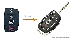 4 Buttons Car Remote Fob Case Key Fob Rubber Button