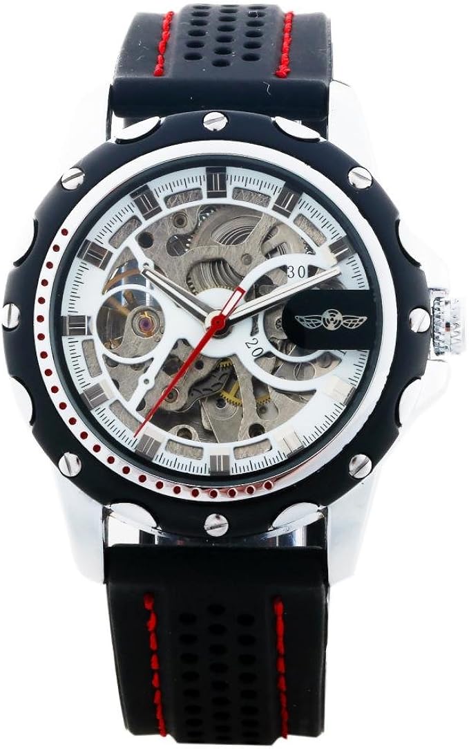 Amazon Gute出品 スケルトン ホワイト 激安い スポーツ ユニーク カジュアル ラバーバンド メンズ ティーンエイジャー 自動巻き腕時計 メンズ腕時計 腕時計 通販 Amazon Gute出品 スケルトン ホワイト 激安い スポーツ ユニーク カジュアル ラバーバンド メンズ ティーンエイジャー 自動巻き腕時計 メンズ腕時計 腕時計 通販