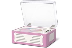 MANGOSTAN CD Player for Home with Speakers, Bluetooth Output/Input, Rechargeable Battery Portable Desktop CD Player LED Display, USB Playback, AUX Out, Headphone Jack, Purple