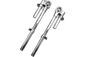 Vaveren 2Pcs Tom Drum Holder Bracket Stable Durable Lightweight Stand Mount Strong for Tom Drum Percussion Instrument