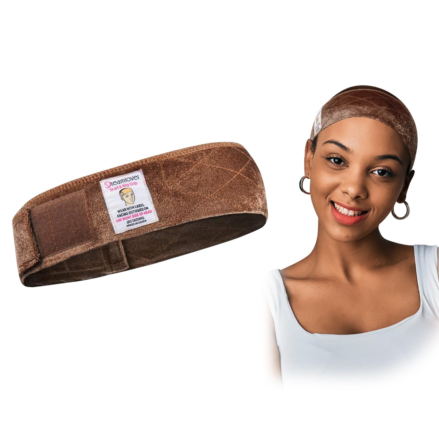 Dreamlover Wig Grip Headband, Brown