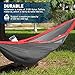 Forbidden Road Swing Camping Hammock 210D Nylon with Straps (Grey/Red, Double)