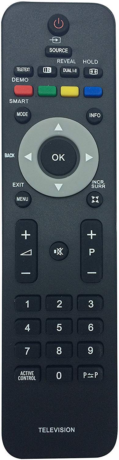 VINABTY 242254901834 Remote Control replacement fit for PHILIPS TV 19PFL3403 19PFL3403/10 19PFL3403/78 19PFL3403D/27 20PFL3403 22PFL3403 22PFL3403/10 22PFL3403/60 22PFL3403S/10 22PFL3403S/60 26PFL3403 32PFL5603D/27