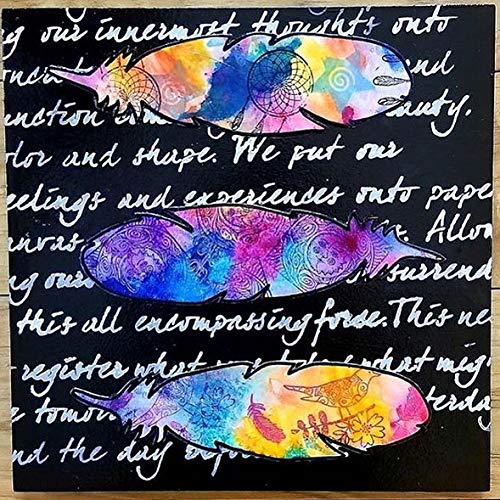 Crafter's Workshop Stencil 2 Pack, Reusable Stenciling Templates for Art Journaling, Mixed Media, and Scrapbooking - TCW261 Art is & TCW703 Art is Love