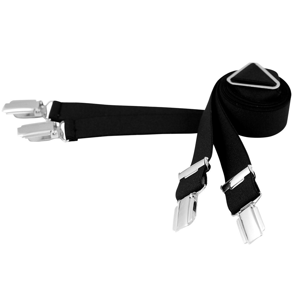 LINDENMANN Hosenträger Für Herren In X-Form – Mit Silbernen Clips, Aus 85% Polyester & 15% Elasthan