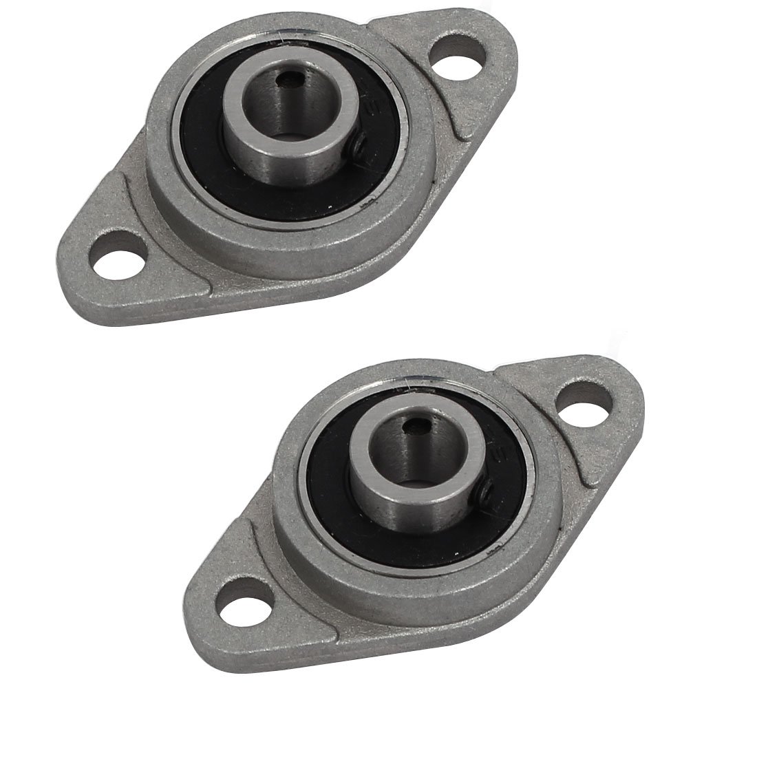 sourcingmap FL08 8mm Bore Zinc Alloy 2-Bolt Self-aligning Flange Mounted Ball Bearing 2pcs
