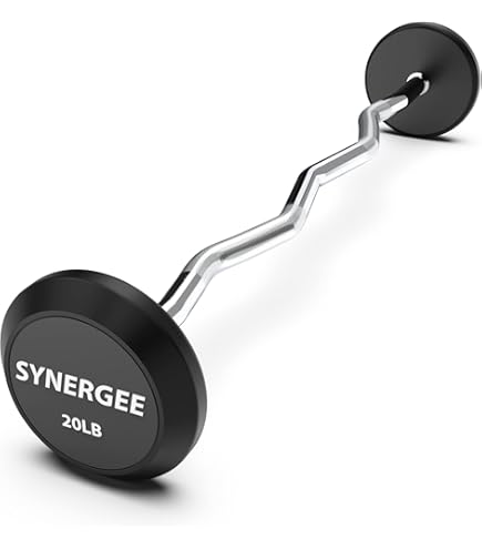 Amazon.com : Synergee Fixed 10LB Barbell - Pre Weighted