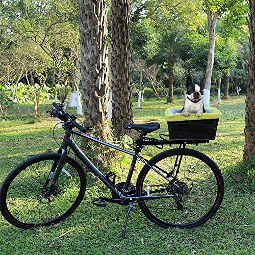ANZOME Dog Bike Basket Liner, Warm Inside Bike Basket Cover for Small Pets, Comfortable Bicycle