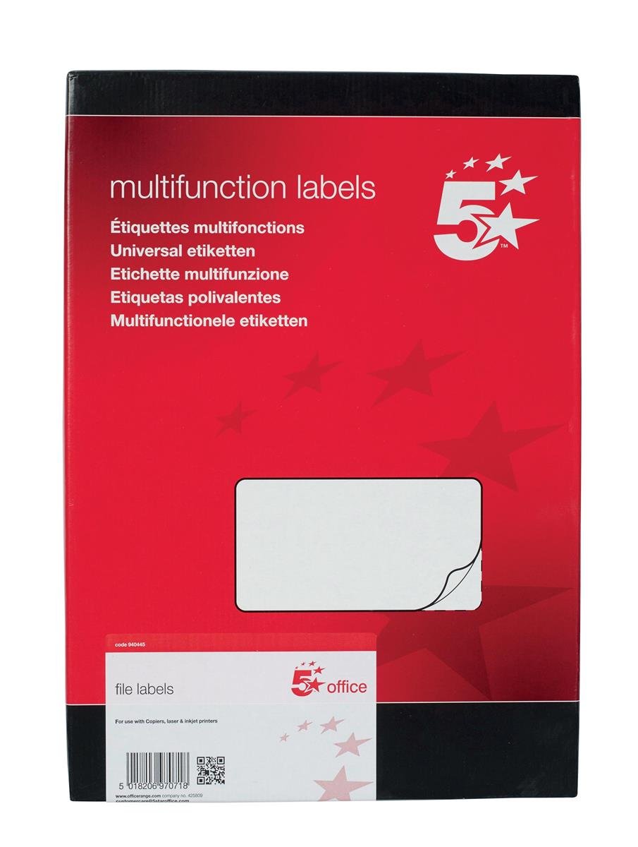 5 Star office 940445 194 x 62 mm Spine Label for Lever Arch File