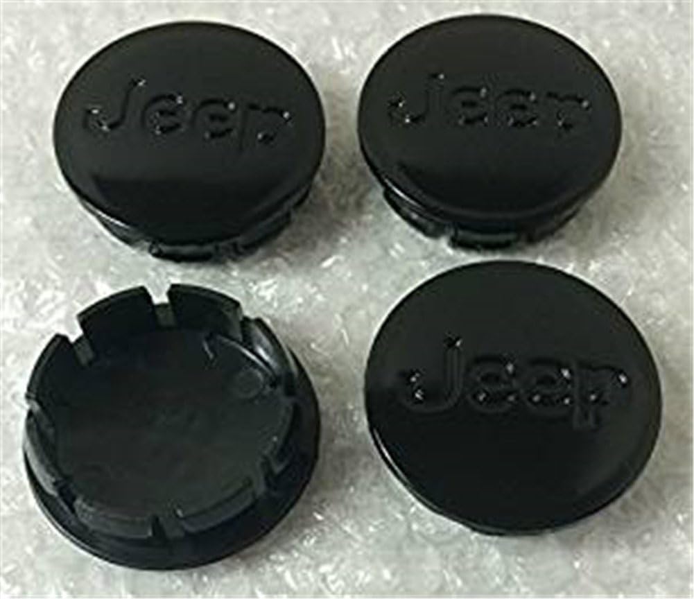 zhengyangjiujiu x4 JEEP Wheel Trims Cover HUB 56 mm Grand Cherokee Wrangler Compass Black