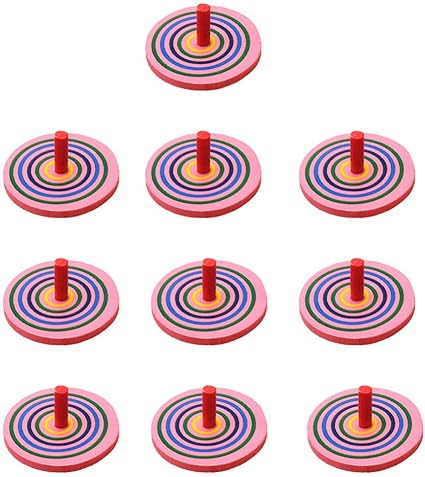 Amazon Co Jp Iplusmile コマ 玩具 木製ジャイロおもちゃ クラシックゲーム おもちゃ 子ども用 こま 教育 知育玩具 クリスマス 景品 12個 ベビー マタニティ