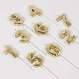 Yiran Gold 70 Birthday Candles 2pc 70 Happy Birthday Cake Topper view 4