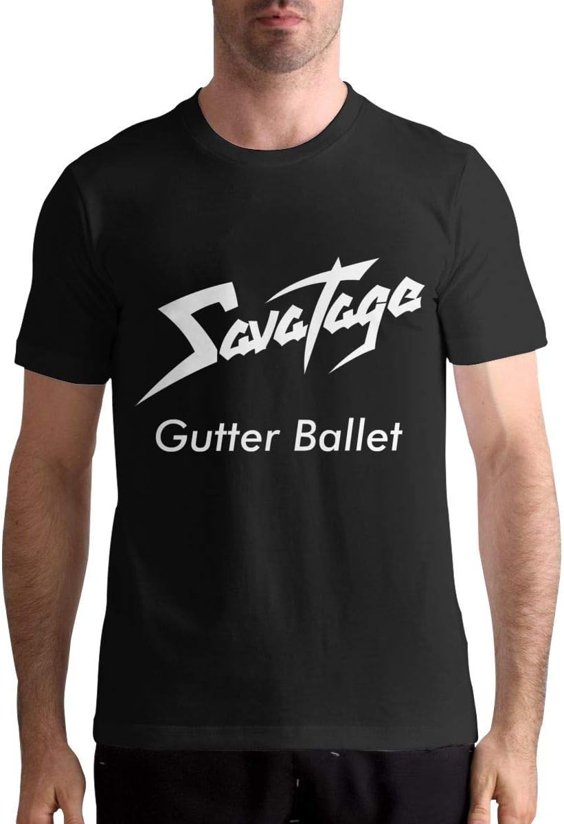 DianaLHodge Men's Savatage Logo Tops Short Sleeve T Shirts Black