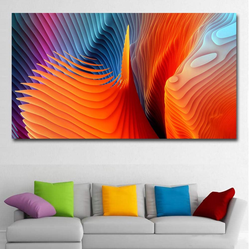 3D Canvas Prints Abstract Painting Wall Art Poster for Living Room Modern Decorative Picture Big Size Home Decor 60x105cm no frame