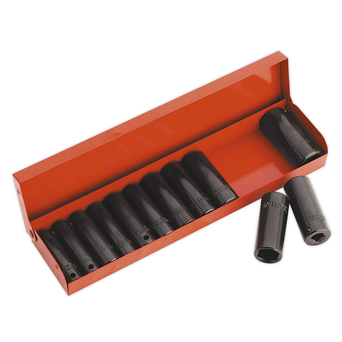 Sealey Ak683 Impact Socket Set 12Pc Deep 3/8Sq Drive Metric/Imperial