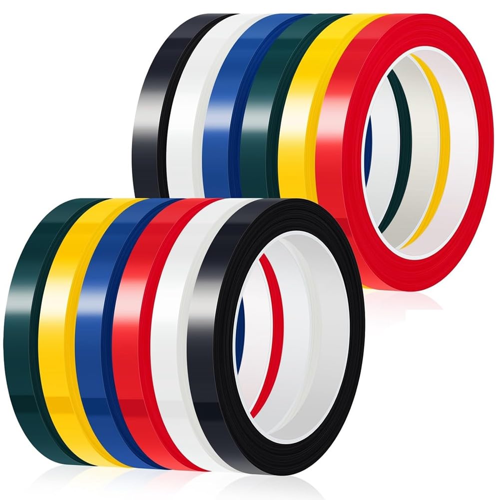 Qarmijaer 12 Rolls 12mm 216 Feet Length Each Autoclave Tapes Dental Marking Tape, Identification Tape 6 Color