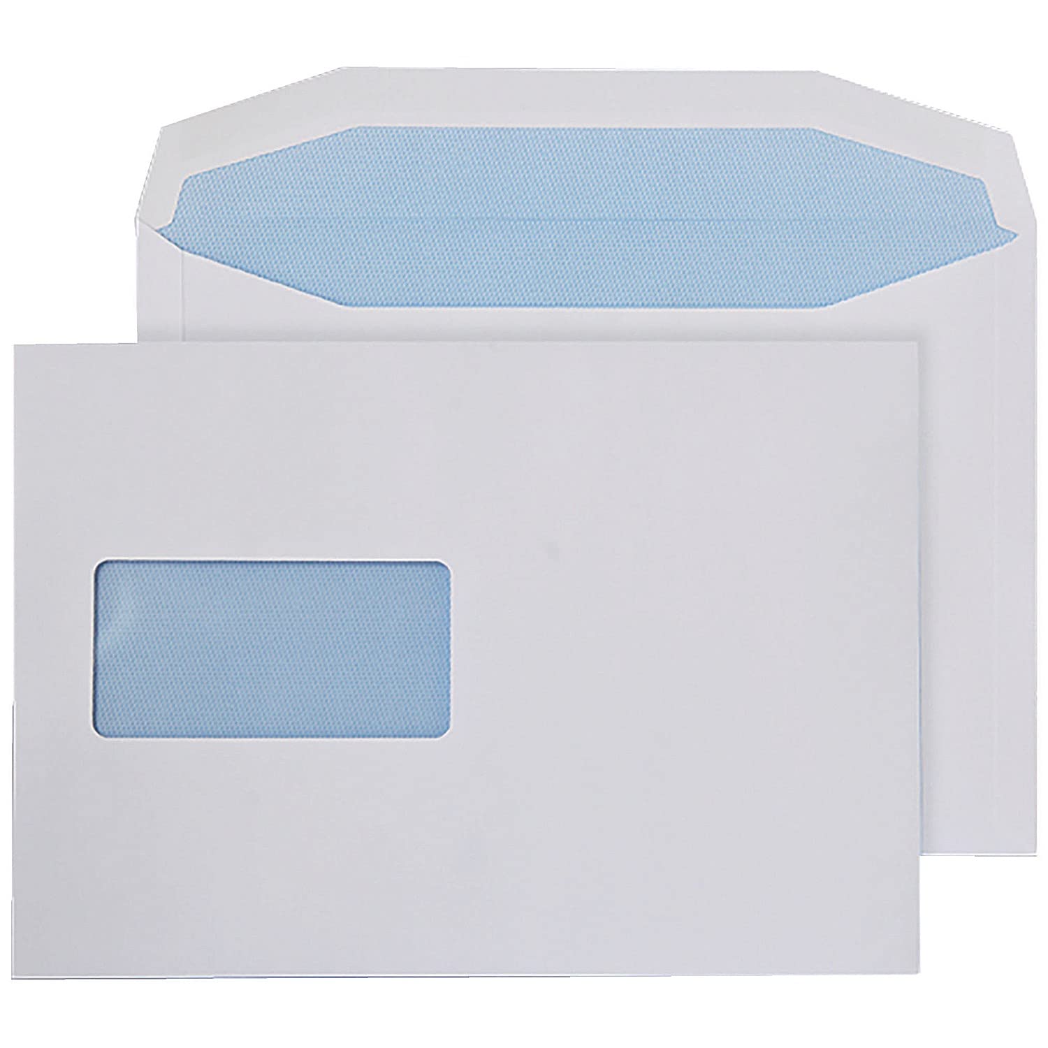 Q-Connect Machine Envelope 162 x 238 mm Window 90 gsm Gummed - White, Pack of 500