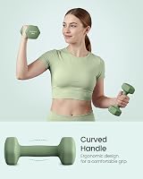 SONGMICS Hex Dumbbells Set with Stand 1kg 3kg 5kg Neoprene Matte view 4