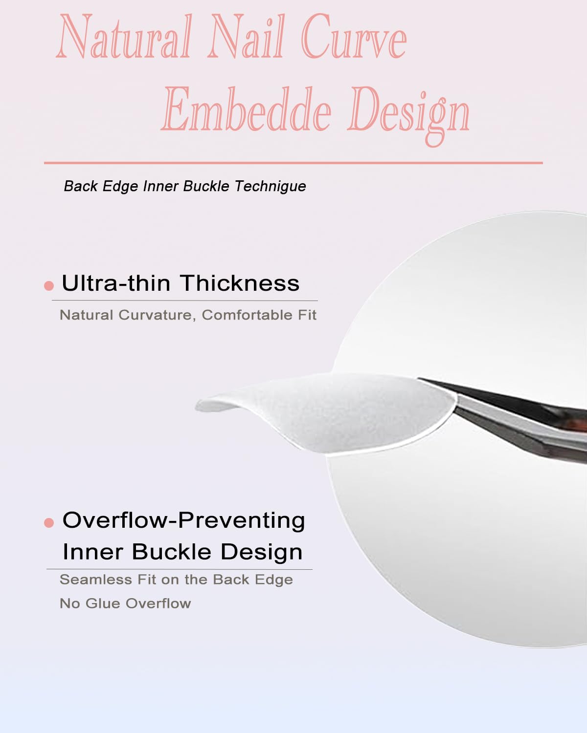 StarzeniYi French Tip Press on Nails, Almond Press on Nails Medium, Reusable Artificial Fake Nails, Full Cover False Nails for Women（Black) - Image 6