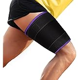 supregear Adjustable Thigh Brace - Hamstring Quad Wrap - Compression Sleeve Support for Pulled Groin Muscle, Sprains, Quadricep, Tendinitis, Sciatica Pain and Sports Recovery - Men, Women
