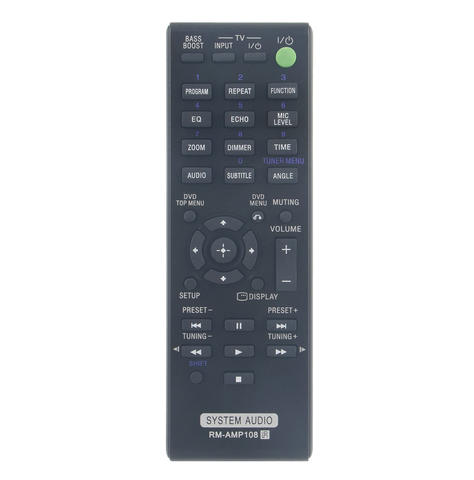 AULCMEET RM-AMP108 RM-AMU180 Replacement Remote Control Compatible with Sony Home Audio Mini Hi-Fi System MHC-ECL6D HCD-ECL6D HCD-ECL7D MHC-ECL7D