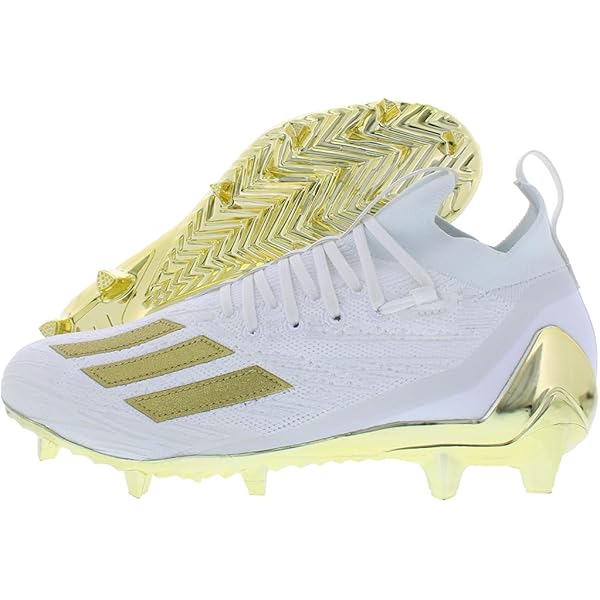 Adizero Electric Cleats WHT/GLD　28.5㎝　Q adidas Men's Adizero Electric Zubaz Football Cleats – League