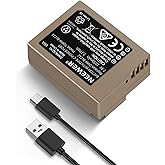 NEEWER DMW-BLC12 1100mAh Replacement Battery for Lumix DMC-G7 G85 G95 FZ300 FZ2500 DC-Z1000 II Sigma FP FP L V-LUX 5 Camera, 2.3 Hrs Safe 100% Full Battery Charge with USB Type C Fast Charging Cable