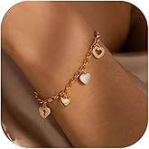 Charm Bracelets for Women Non Tarnish Gold Heart Bracelets Summer Dress Outfits Accessories Gifts 2025 Dainty Jewelry
