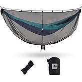 AYAMAYA Hammock Bug Net, 11ft Outdoor Mosquito Net with 360&deg; Protection | Double-Sided Zipper, Lightweight Portable Hammock Netting,Fast and Easy Set Up, Fits All Camping Hammocks
