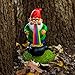 BigMouth Inc Lucky Rainbow 9-inch Tall Garden Gnome, Funny Lawn Gnome Statue, Garden Decoration